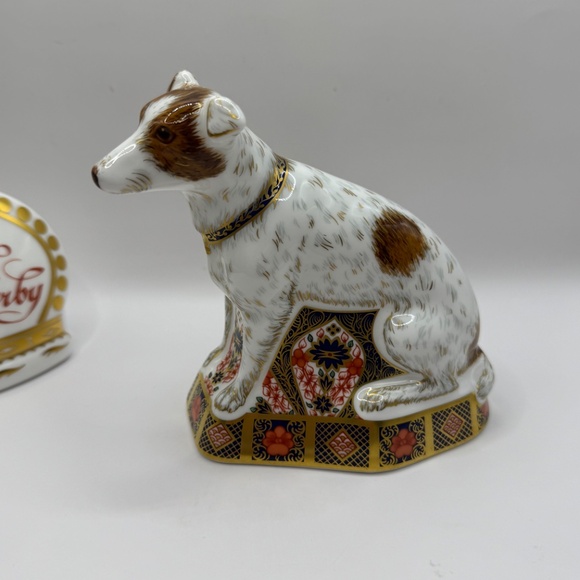 Royal Crown Derby Imari Jack Russell Terrier gold stopper. Ltd edition of 150 - Picture 3 of 11